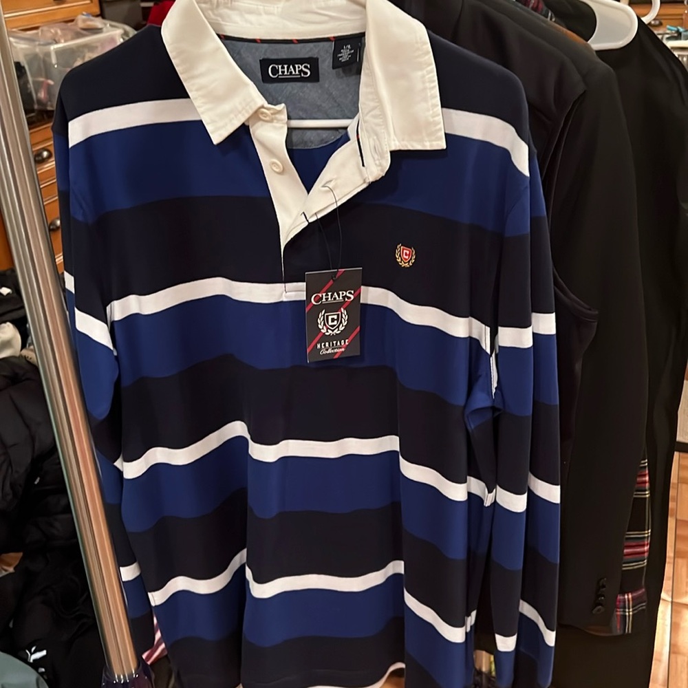Size L Chaps polo shirt long sleeve